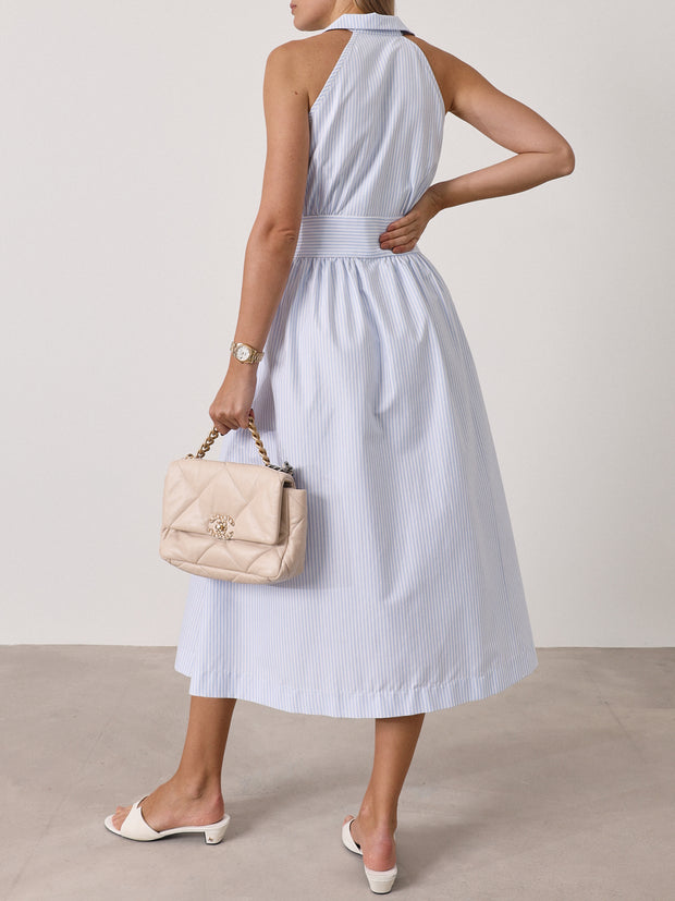 Viera Iconic Stripe Shirt Dress | Blue