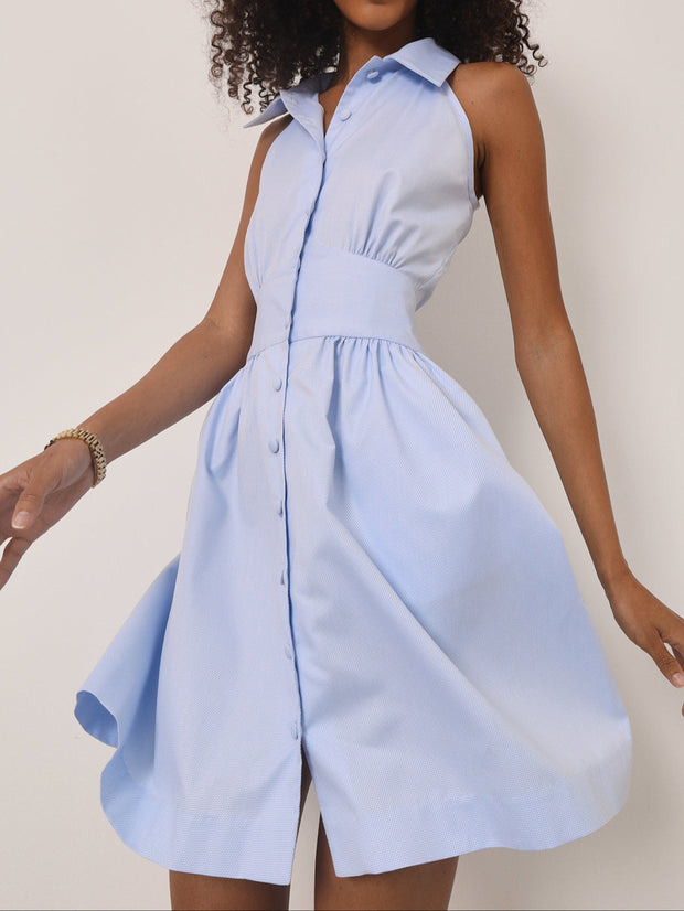 Viera Timeless Shirt Dress | Blue