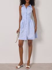 Viera Timeless Shirt Dress | Blue