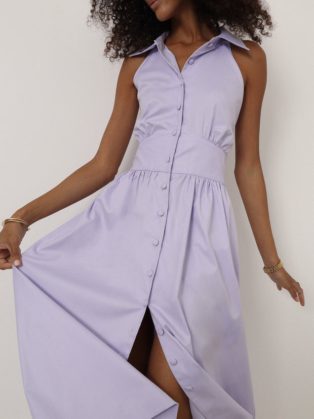 Viera Timeless Shirt Dress | Lilac