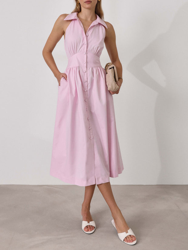 Viera Timeless Shirt Dress | Pink