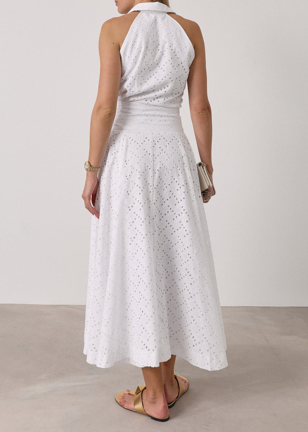 Vallary Cotton Cutwork Elegance Shirt | White