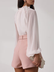 Natalia Elegant City Shorts | Rose
