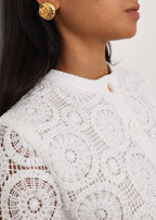 Yasmin Lace 70s Icon Dress | White