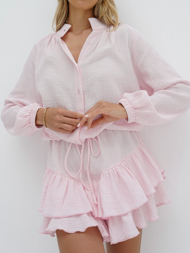 Serinne Cotton Day Blouse | Cloud Pink