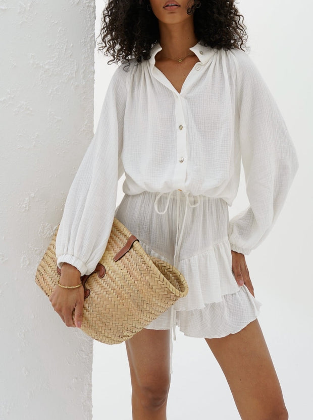 Serinne Cotton Day Blouse | Ivory