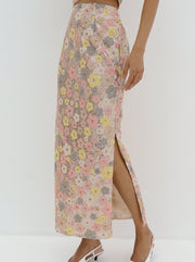 Seville Sequin Floral Skirt | Multi