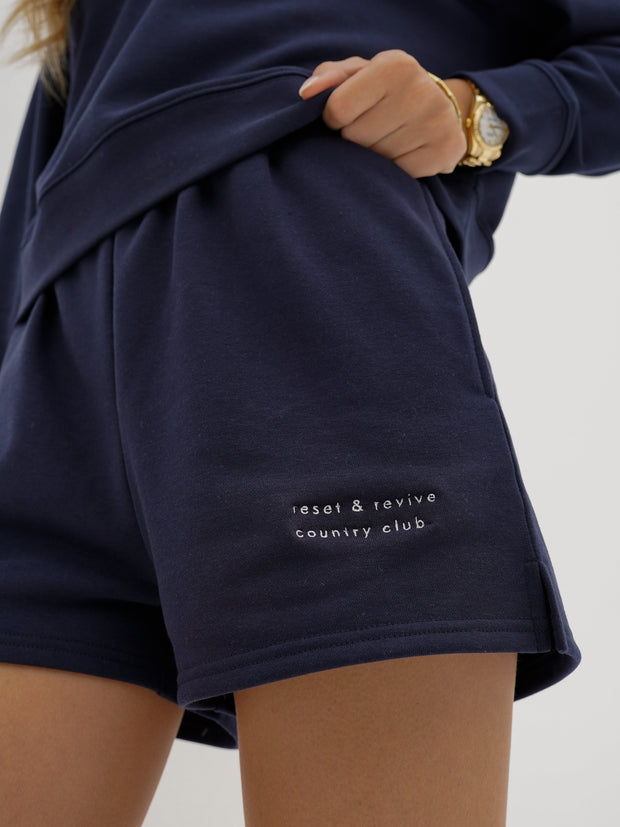 Reset & Revive Day Sweat Shorts | Navy