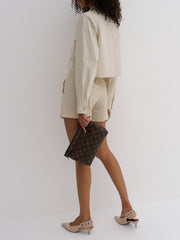 Ness Cotton & Linen Pocket Shirt | Almond