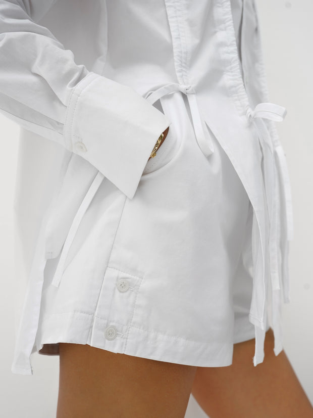 Hana Weekend Cotton Shorts | White