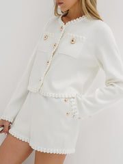 Vivienne Premium Knitted Cardigan | Ivory White