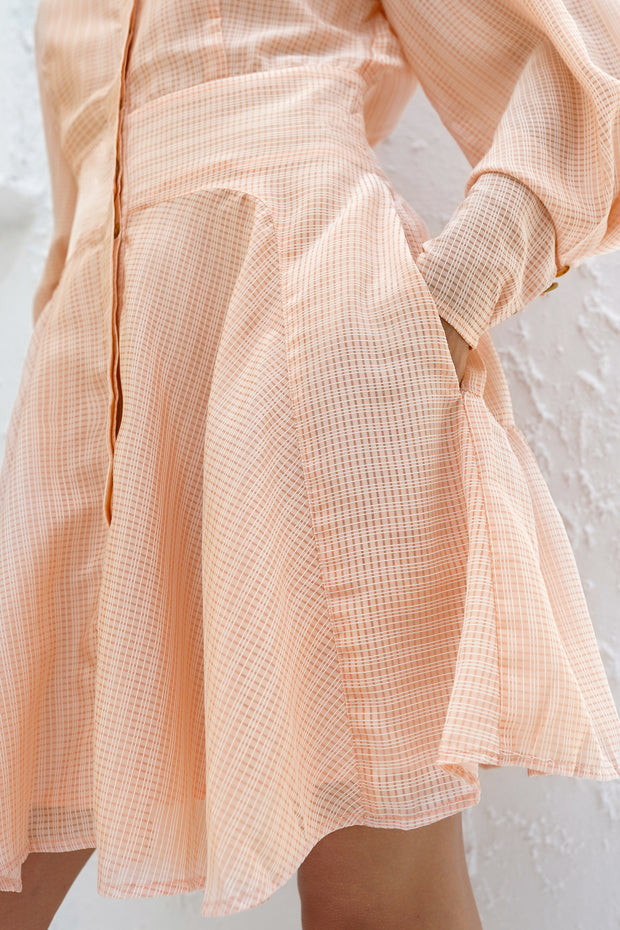 Meghan Elegance Dress | Pale Apricot