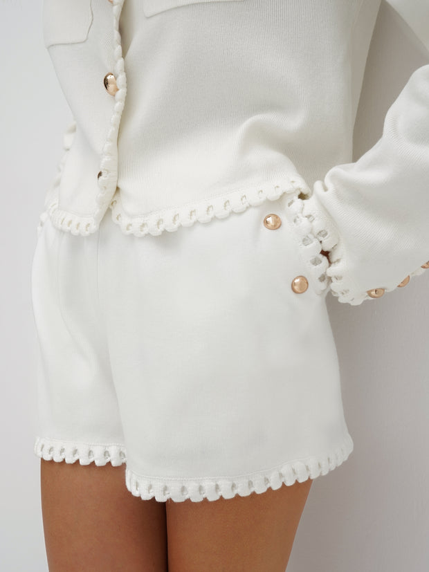 Vivienne Premium Knitted Cardigan | Ivory White
