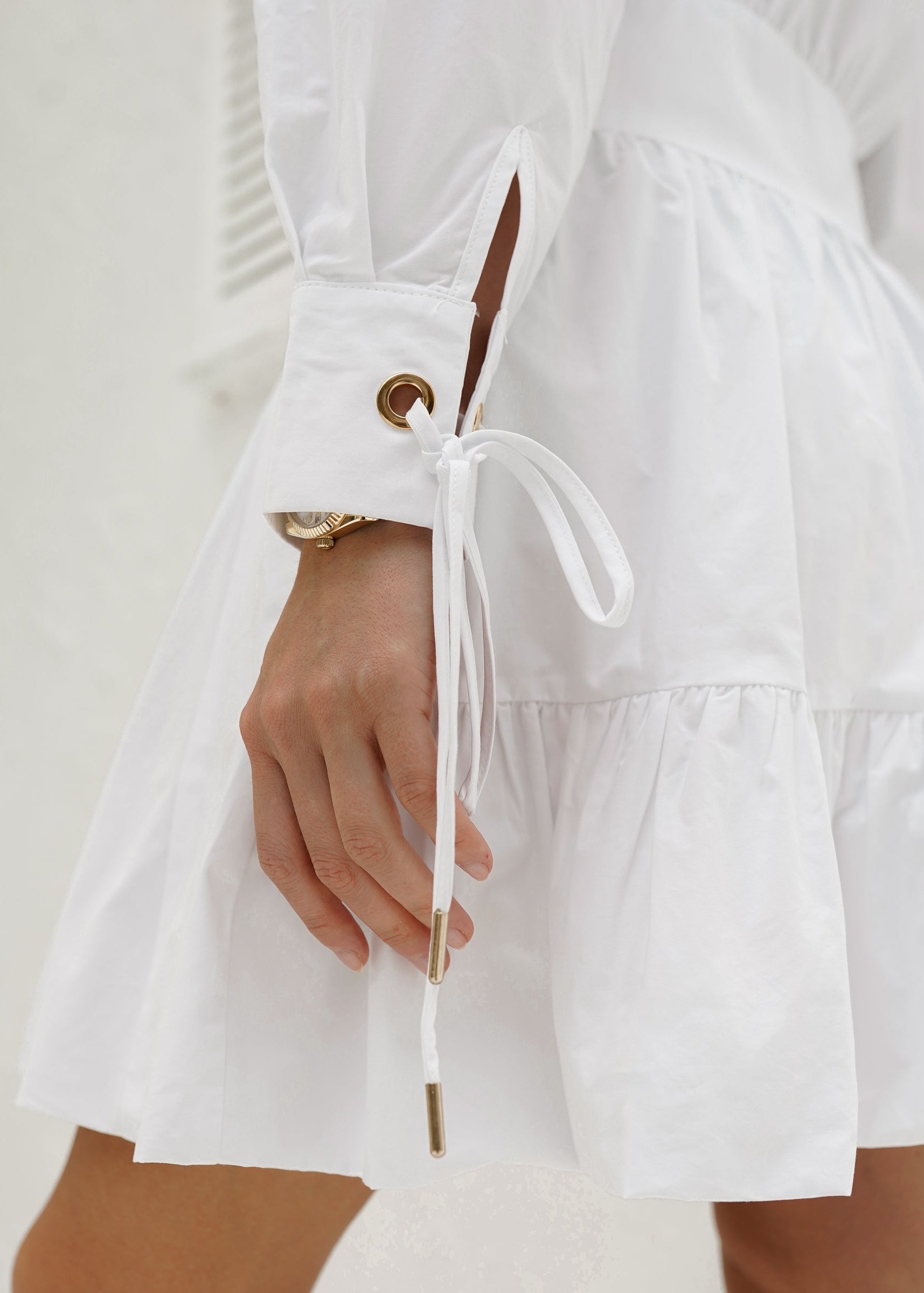 Women's White Cotton Dress VITA GRACE Women's White Cotton Dress VITA GRACE