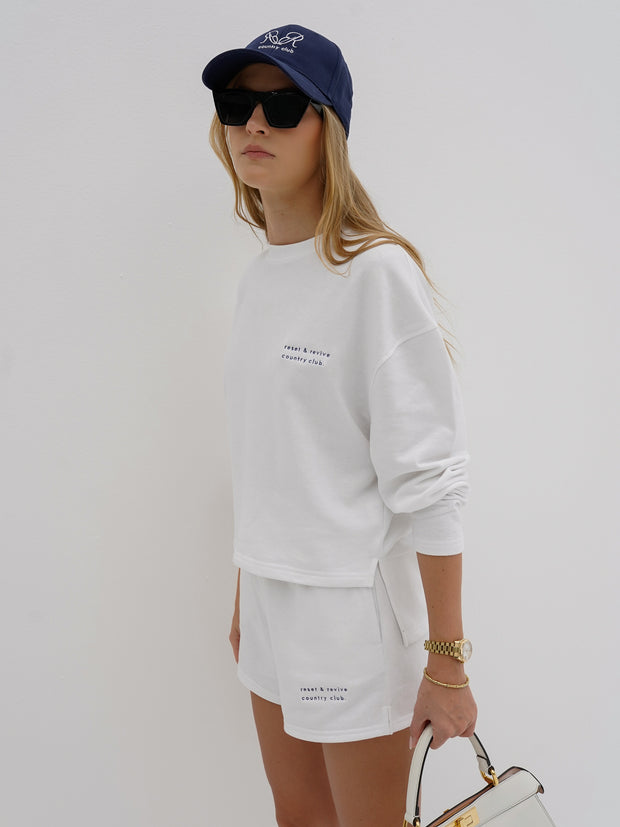 Reset & Revive Weekend Sweatshirt | White