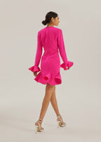 Whitney Flare & Frill Dress | Pink