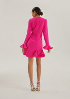 Whitney Flare & Frill Dress | Pink
