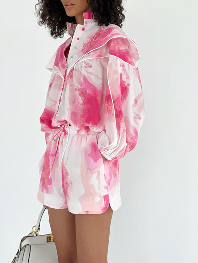 Women's Pink Printed Blouse