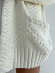 Luella Textured Knit Cardigan | Ivory