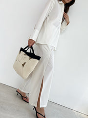 White Flowing Wrap Trousers