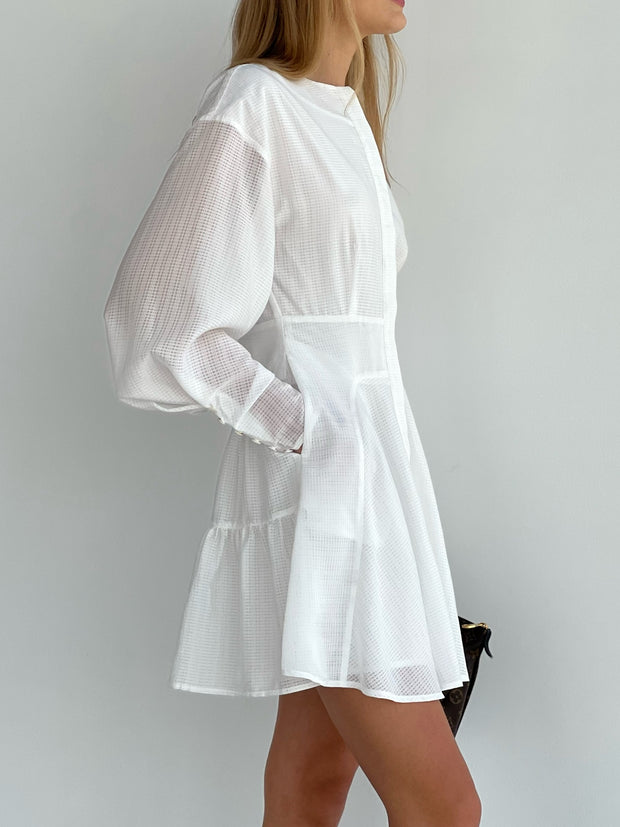 Meghan Elegance Dress | White