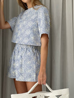 Kendal Embroidered Stripe Cotton Top