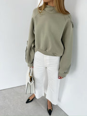 Pale Khaki Oversized Sweatshirt