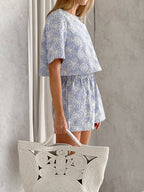 Blue Striped Cotton Top Vita Grace