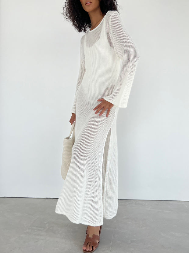 White Knitted Dress Vita Grace
