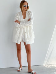White Knit Cardigan