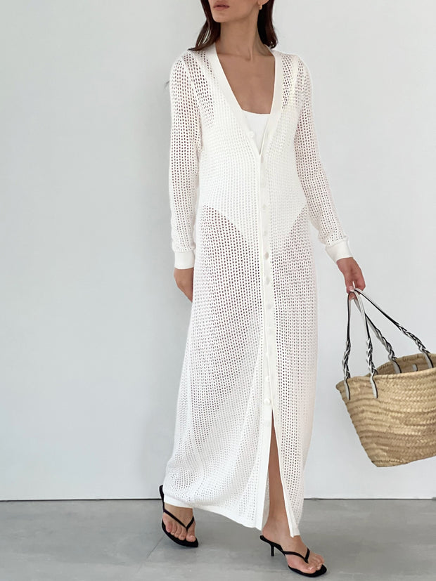 White Knitted Dress