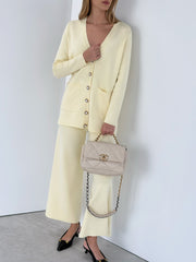 Sophia Fine Knit Pearl Button Cardigan