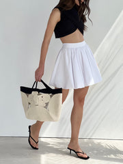 Antonia Puffball Skirt | White
