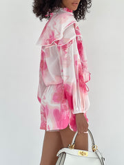Carmine Printed Blouse | Fiji Pink Mix