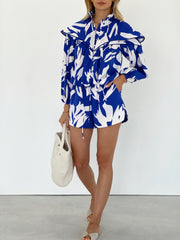 Women's Blue & White Blouse 