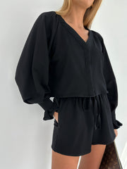 Hayley Elevated Sweatshirt | Black
