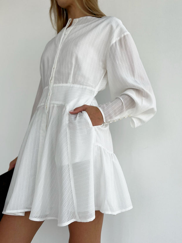 Meghan Elegance Dress | White Vita Grace