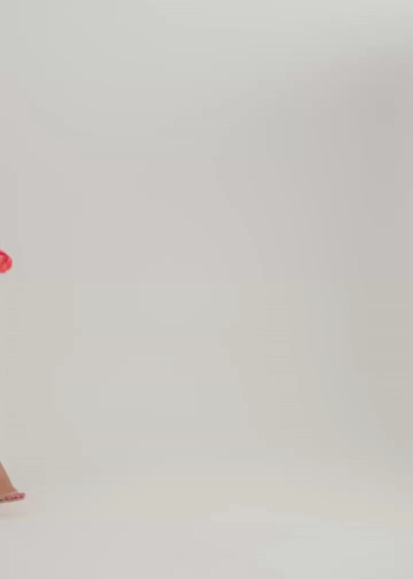Nina Elevate Satin Blouse | Coral Red