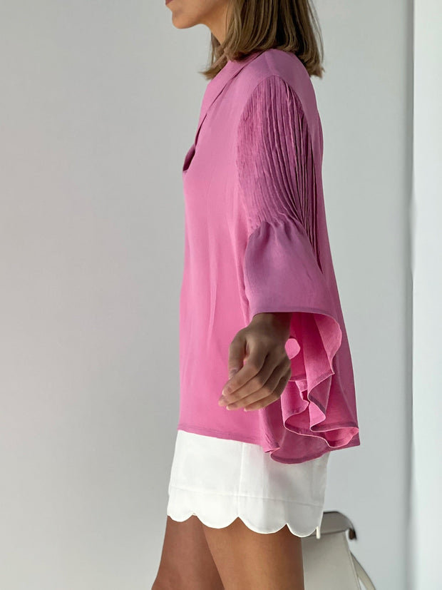 Arabella Pin Tuck Sleeve Blouse