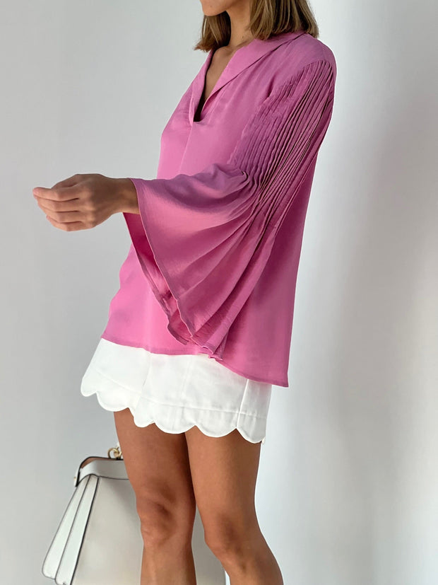 Arabella Pin Tuck Sleeve Blouse Vita Grace