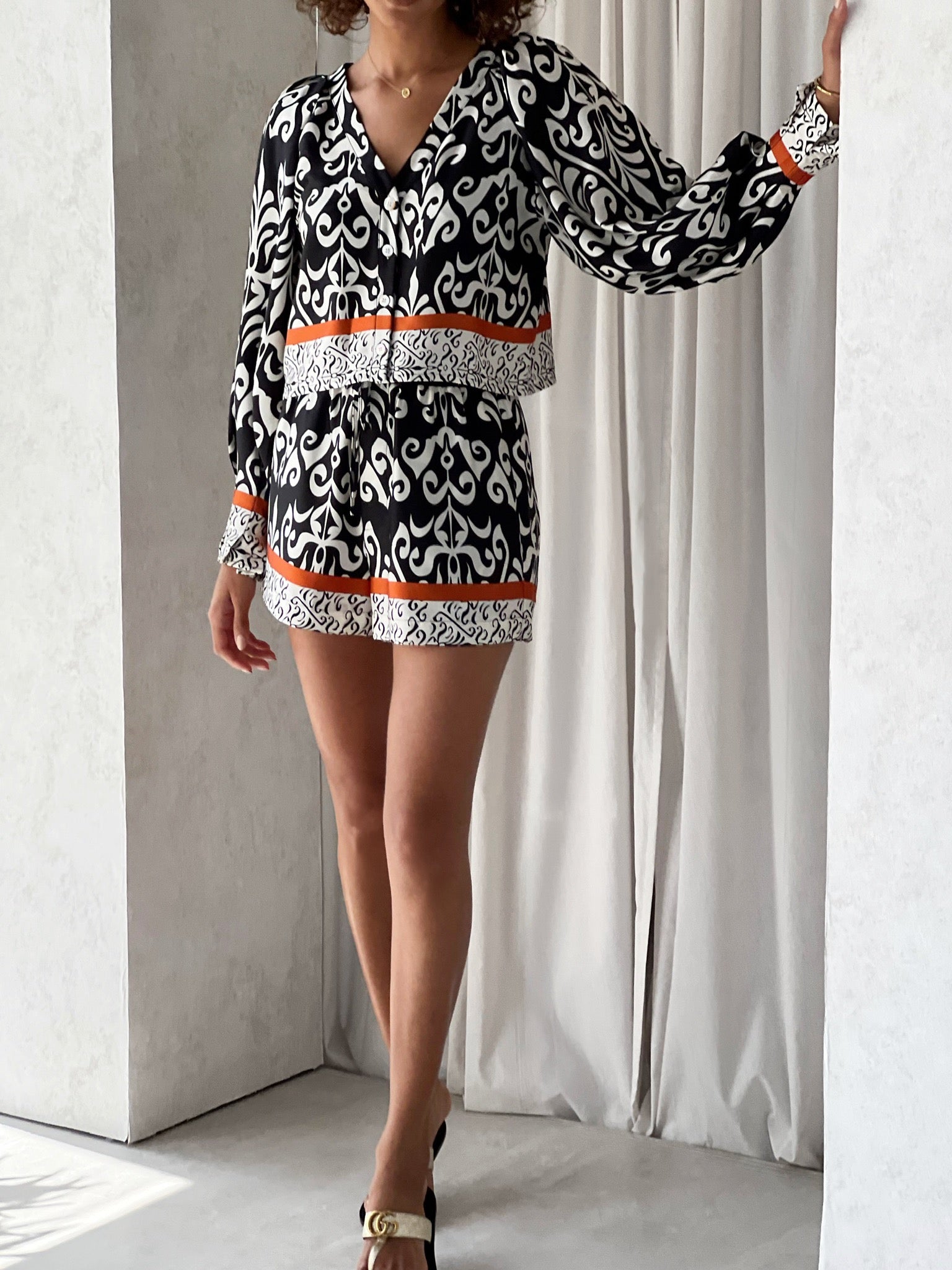 Printed Flowing Shorts 