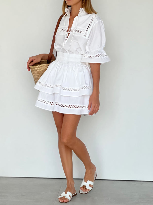 Women's White Cotton Blouse