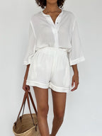 Neve Jacquard Flowing Shirt Vita Grace