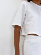 White Linen Top Vita Grace