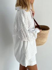 White Cotton Oversized Shirt
