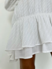 Kyra Tiered Day Dress | White