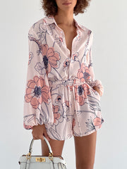 Fiji Floral Print Shirt | Pastel Pink