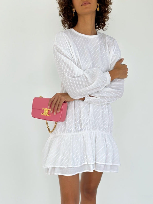 Kyra Tiered Day Dress | White